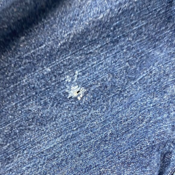 Vintage Carhartt Mens Denim Shirt Small Snap Pearl Blue Long Sleeve Western - Picture 6 of 16